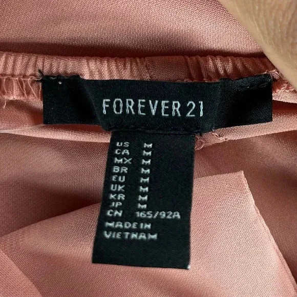 FOREVER 21 Dress Size M Cocktail Cami Mini Bow Backless Spaghetti Strap Pink - Picture 7 of 11